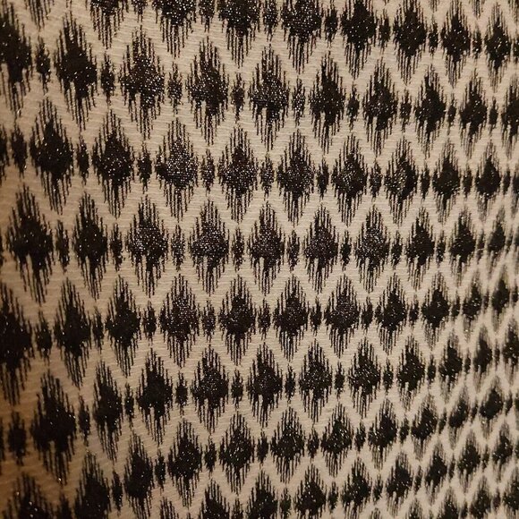 Loft Cream Gold Green Sparkle Textured Skirt 8 - Picture 3 of 6